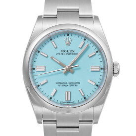 ロレックス オイスターパーペチュアル 36 ターコイズブルー Ref.126000 中古品 メンズ 腕時計