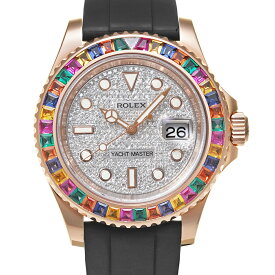 ロレックス ヨットマスター 40 カスタム アフターダイヤモンド Ref.116655 オイスターフレックス 中古品 メンズ 腕時計