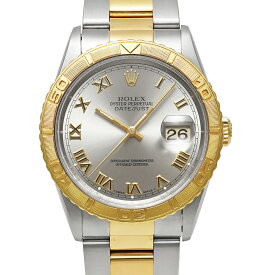 T番 箱保証書付き ROLEX デイトジャスト サンダーバード Ref.16263 グレー 中古品 メンズ 腕時計