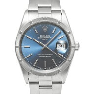 A番 ROLEX オイスターパーペチュアル デイト Ref.15210 ブルー 中古品 メンズ 腕時計