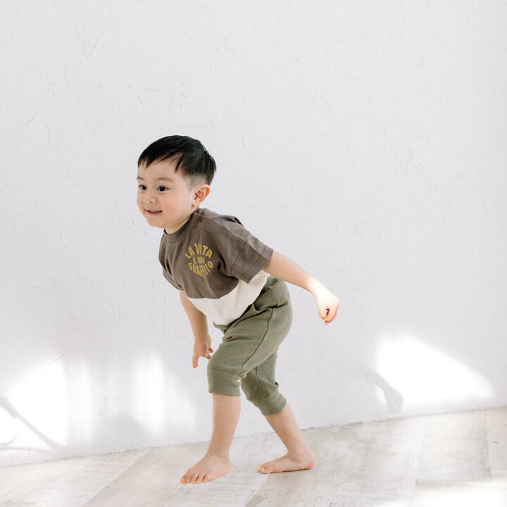 楽天市場 T 7分丈 ワッフル サルエル パンツ ベビー キッズ 子供服 男の子 女の子 ハーフパンツ 80cm 90cm 100cm 綿100 Ma Lumiere マルミエーレ Store