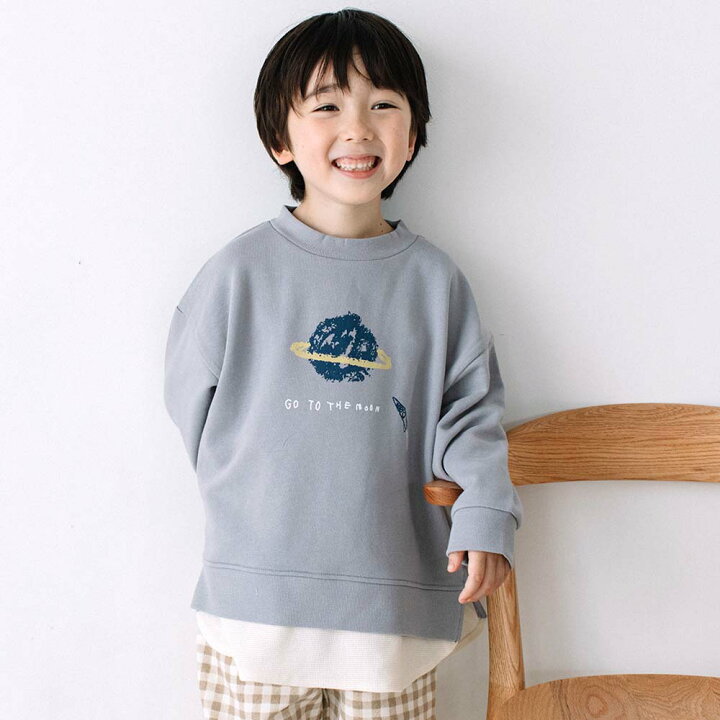 楽天市場 T レイヤード風 トレーナー ベビー キッズ 子供服 男の子 女の子 スウェット 80cm 90cm 100cm 110cm 1cm 130cm 綿100 Ma Lumiere マルミエーレ Store
