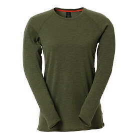 アクシーズクイン（AXESQUIN）【女性用】メリノウール LSティー（Merino Wool LS Tee）011050カラー：R68 Rifle Green