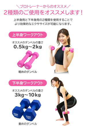 楽天市場 ダンベル 2kg 2個セット 女性用 2キロ 女性鉄アレイ おしゃれ コンパクト かわいい 男性用オリジナル動画付 エクササイズダイエット カラーシェイプアップ 筋トレ 送料無料 ギフト スポーツ用品のモーショップ