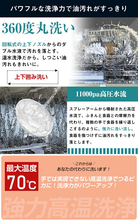 楽天市場】楽天Ranking1位獲得！食器洗い乾燥機 食洗機 工事不要 除菌 