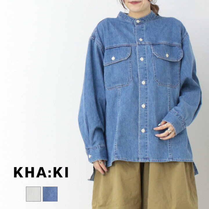 楽天市場】[50%OFF] カーキ KHA:KI サイドスリットデニムジャケット 