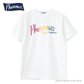 フェローズ PHERROW'S 定番ロゴ グラデーションプリントTシャツ 24S-PT1-G メンズ レディース 半袖 2024春夏
