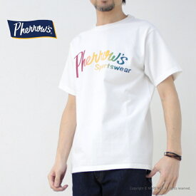 フェローズ PHERROW'S 定番ロゴ グラデーションプリントTシャツ 24S-PT1-G メンズ レディース 半袖 2024春夏