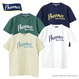 フェローズ PHERROW'S 定番ロゴ プリント半袖Tシャツ 24S-PT1 メンズ [メール便可] 2024春夏