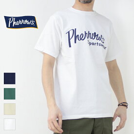 フェローズ PHERROW'S 定番ロゴ プリント半袖Tシャツ 24S-PT1 メンズ [メール便可] 2024春夏