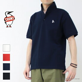 チャムス CHUMS ブービーショールポロシャツ CH02-1191 メンズ 半袖 ワンポイント刺繍 カラー 2024春夏