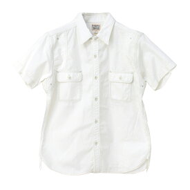 フェローズ PHERROW'S ラウンドヨークワークシャツ 24S-770WSS メンズ 日本製 半袖 コットンリネン 2024春夏