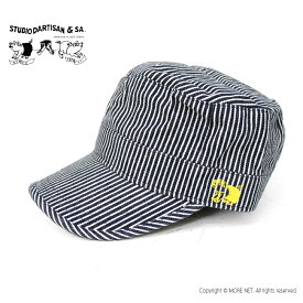 ステュディオ・ダルチザン STUDIO D'ARTISAN ヒッコリーワークキャップ 7222H メンズ レディース 帽子 ワンポイント刺繍
