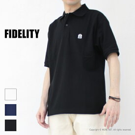 フィデリティ FIDELITY エンブレムポロシャツ M-24575011 メンズ 半袖 ワンポイント 2024春夏