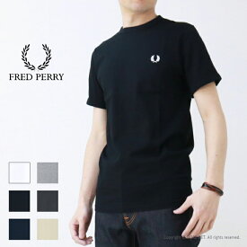 フレッドペリー FRED PERRY ワンポイントロゴ刺繍Tシャツ M3519 メンズ 半袖 リンガー 2024春夏