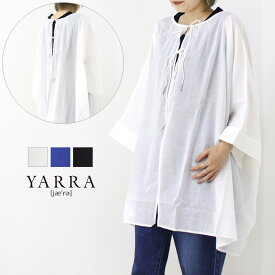 [SALE セール] ヤラ YARRA ワイドシルエット2WAYチュニック 14143268 インド綿 ブラウス レディース トップス [返品・交換不可]