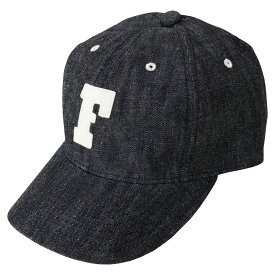 フルカウント FULLCOUNT デニムベースボールキャップ Fワッペン 6843 メンズ レディース 日本製 帽子