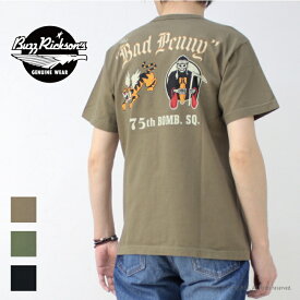 バズリクソンズ BUZZ RICKSON'S プリントTシャツ BR79346 メンズ アメリカ製 半袖 375th BOMB. SQ. 2024春夏