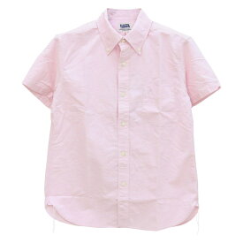 フェローズ PHERROW'S コットンリネン ボタンダウンシャツ PBDS1 メンズ 日本製 半袖 綿麻 2024春夏