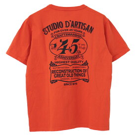 ステュディオ・ダルチザン STUDIO D'ARTISAN 45th USAコットンプリントTシャツ SP-095 メンズ 日本製 半袖 2024春夏