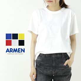 □アーメン ARMEN コットンジャージークルーネックショートスリーブTシャツ NFA1401 シンプル 無地 半袖 レディース