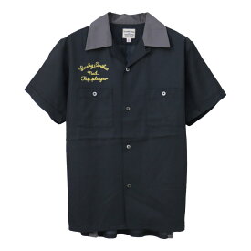 ●フェローズ PHERROW'S ボーリングシャツ チェーン刺繍 23S-PBS1 メンズ 日本製 半袖 開襟