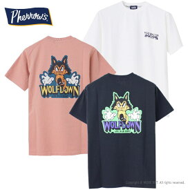 ●フェローズ PHERROW'S プリント半袖Tシャツ 23S-PT15 メンズ WOLFDOWN