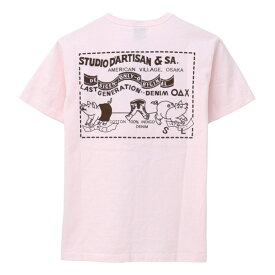 ●ステュディオ・ダルチザン STUDIO D'ARTISAN USAコットン定番プリントTシャツ 8119 メンズ 日本製 半袖 2PIG MARK