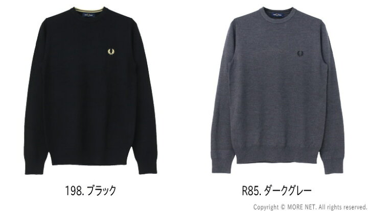 Fred Perry ダークグレー クルーネックセーター