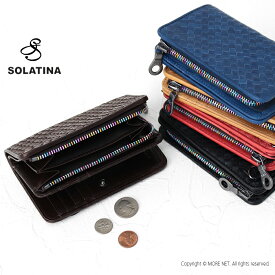 ソラチナ SOLATINA 馬革メッシュ ミドルウォレット SW-36092 メンズ レディース 財布 二つ折り ショート ホースレザー