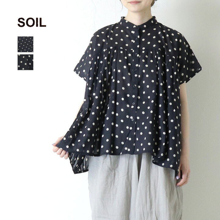 楽天市場】ソイル SOIL コットンボイルドットプリントバンドカラー 