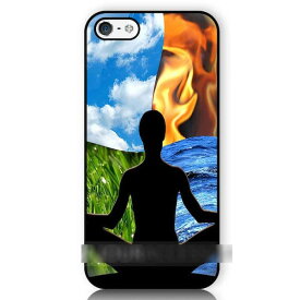 【送料無料】 スマホケース 4元素 火 空気 風 水 土 座禅 アートケース iPhone Galaxy iPod iPad Xperia Nexus LG HTC OPPO スマートフォン カバー 【受注生産】