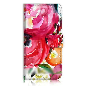 【送料無料】 スマホケース 手帳型 花柄 フラワー 抽象画 iPhone Galaxy iPod iPad Xperia Huawei Nexus LG HTC OPPO スマートフォン カバー カードケース 【受注生産】