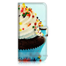 【送料無料】 スマホケース 手帳型 カップケーキ スイーツ iPhone Galaxy iPod iPad Xperia Huawei Nexus LG HTC OPPO スマートフォン カバー カードケース 【受注生産】