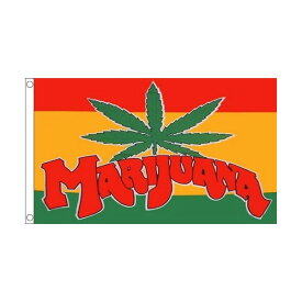 【送料無料】 マリファナ大麻ヘンプラスタカラー 150cm × 90cm 特大 フラッグ 【受注生産】