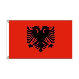 【送料無料】 国旗 アルバニア共和国 鷲の国 150cm × 90cm 特大 フラッグ 【受注生産】