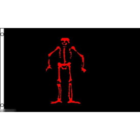 【送料無料】 国旗 海賊旗 パイレーツ スカル 骸骨 クロスボーン 赤 バンダナ 150cm × 90cm 特大 フラッグ 【受注生産】