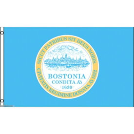 【送料無料】 国旗 アメリカ ボストン市旗 マサチューセッツ州 150cm × 90cm 特大 フラッグ 【受注生産】
