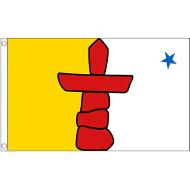 【送料無料】 国旗 カナダ ヌナブト準州 150cm × 90cm 特大 フラッグ 【受注生産】