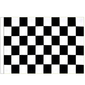 【送料無料】 国旗 チェッカーフラッグ レース旗 黒 白 ブラック ホワイト 150cm × 90cm 特大 フラッグ 【受注生産】