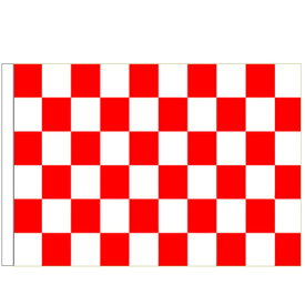 【送料無料】 国旗 チェッカーフラッグ レース旗 赤 白 レッド ホワイト 150cm × 90cm 特大 フラッグ 【受注生産】