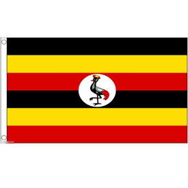 【送料無料】 国旗 ウガンダ共和国 150cm × 90cm 特大 フラッグ 【受注生産】