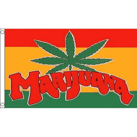 【送料無料】 国旗 マリファナ 大麻 ヘンプ カンナビス 150cm × 90cm 特大 フラッグ 【受注生産】
