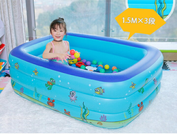 楽天市場 ビニールプール 小さめ 長方形 円形 電動ポンプ 空気入れ付き 家庭用プール ベビープール キッズプール 子供用ビニールプール エアープール プレイプール レジャープール 水遊び プール 小さい 100 More Cherie楽天市場店