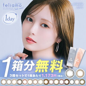 【1箱分無料(3箱ご購入＆クーポン利用で)】カラコン フェリアモ ワンデー 送料無料 【1箱10枚入】 度あり 度付き 度なし カラーコンタクト 1day 1日 feliamo 白石麻衣 コーヒーゼリー ウーロンティー UVカット 高含水 コンタクト 14.5mm 14.2mm 当日発送 モアコンタクト