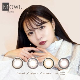カラコン モワルマンスリー【1箱2枚入】度あり 度なし 14.2mm 14.5mm Isako MOWL 1month 1ヵ月 低含水 カラー コンタクト