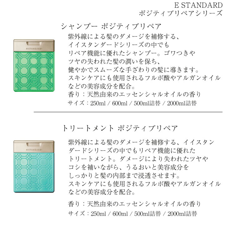 新品イイスタンダードポジティブリペアシャンプー&トリートメント