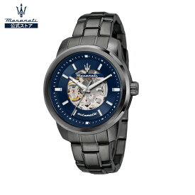 【マセラッティ公式】マセラティ スクセッソ 44mm ブルー サンレイ スケルトン ダイヤル メンズ 自動巻き 腕時計 R8823121001 夜光ダイヤル針付き Maserati Successo 44mm Blue Sunray Skeleton Dial Men's Automatic Watch R8823121001 With Luminous Dial Hands