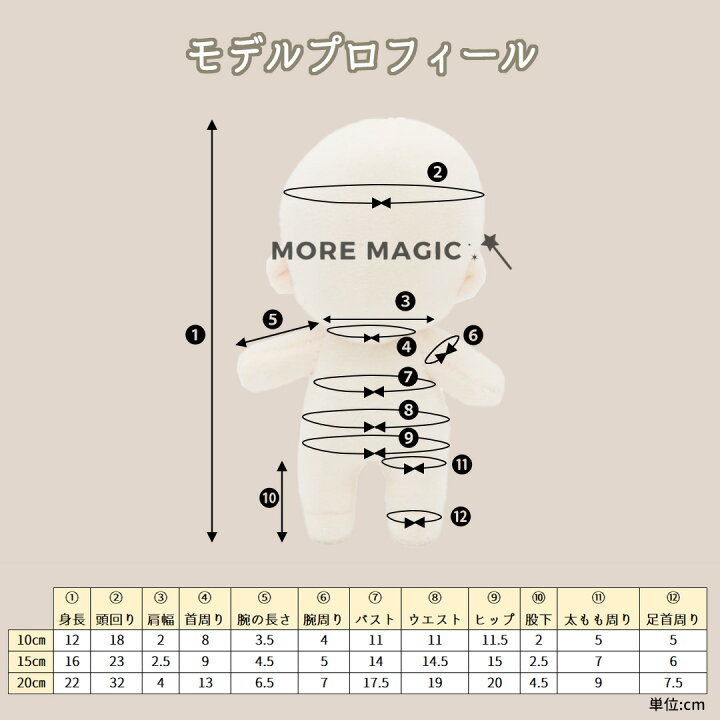 楽天市場】【送料無料】ぬい服 スタイ 2枚セット 10cm 15cm 20cm 