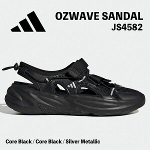 AfB_X T_ adidas Ozwave Sandals JS4582 Core Black / Core Black / Silver Metallic ubN Vo[^bN X|[cEFA Y fB[X V[Y